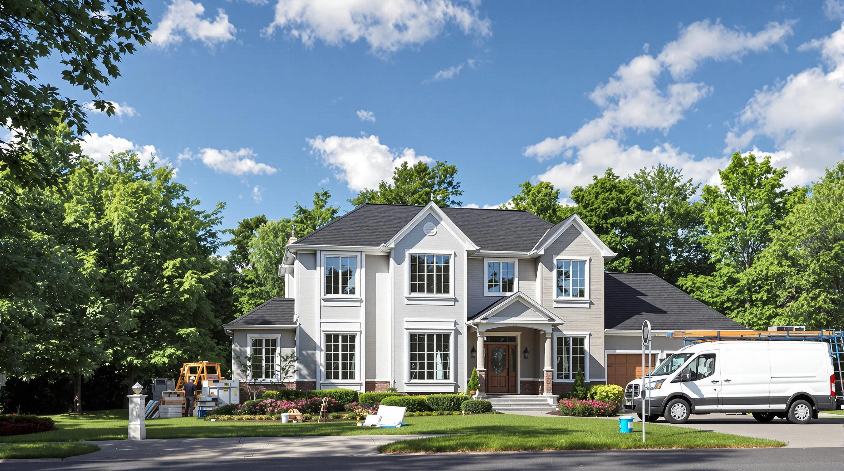 Cuyahoga Falls Roofing Company roofing crew working in Fairlawn, OH