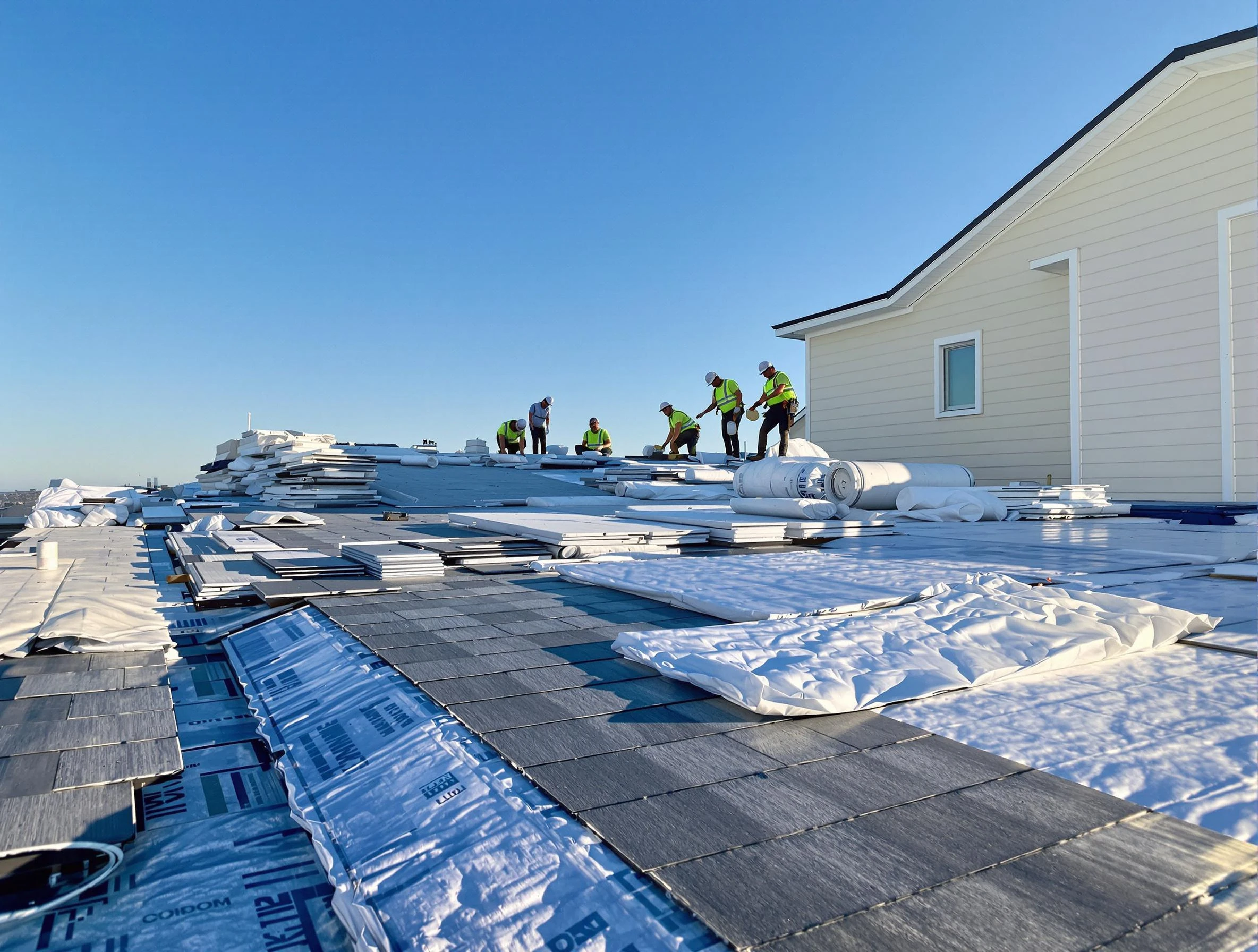 Finished roof installation project by Cuyahoga Falls Roofing Company in Cuyahoga Falls, OH