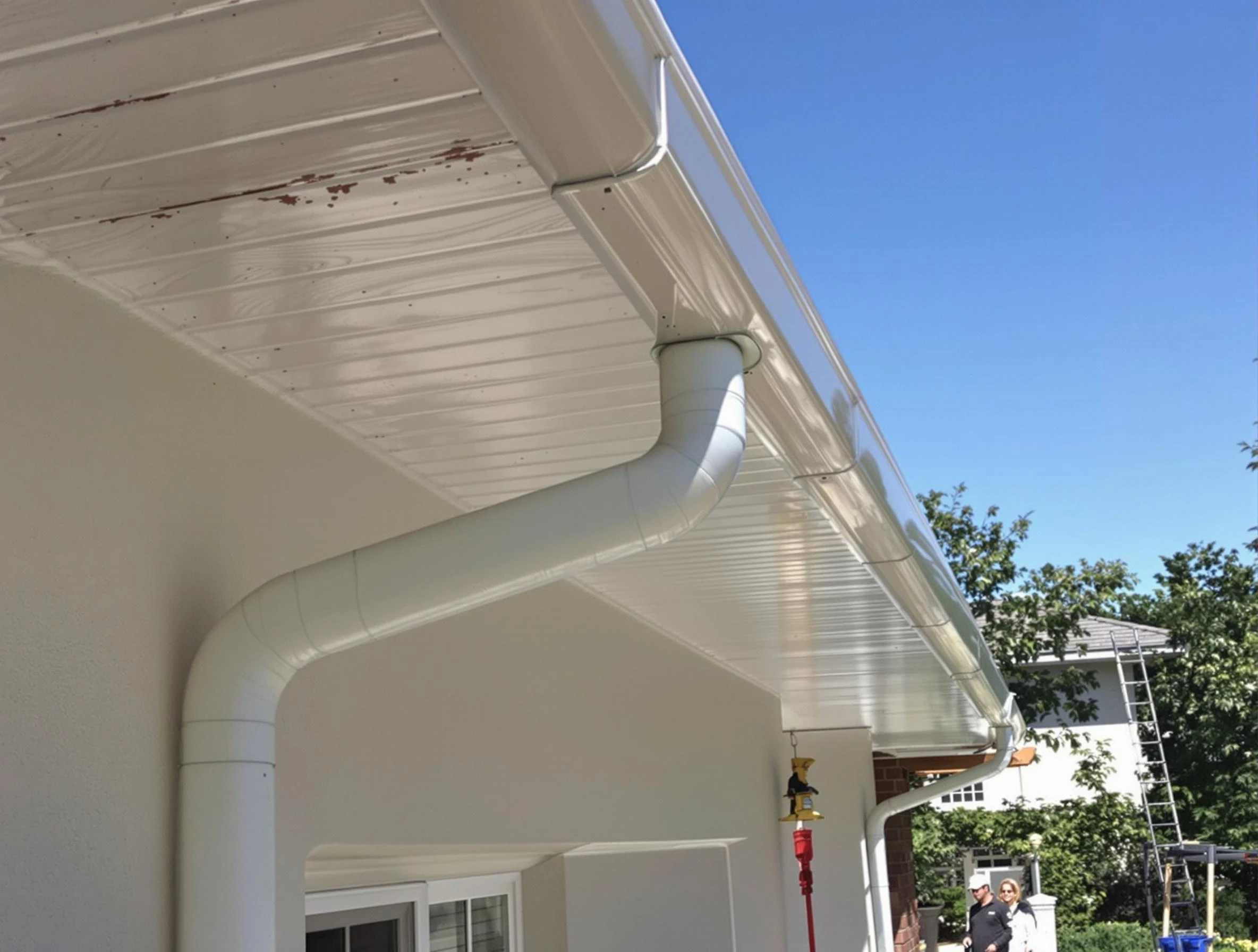 On-site seamless gutter fabrication by Cuyahoga Falls Roofing Company in Cuyahoga Falls, OH